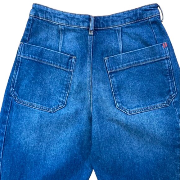 Diesel Hush SALE! Denim Barrel Jeans, Cropped Mid-Rise Rich Medium Wash, size 8 - Picture 6 of 14